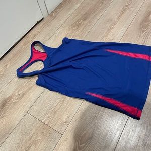 Blue and pink pink top lightly used